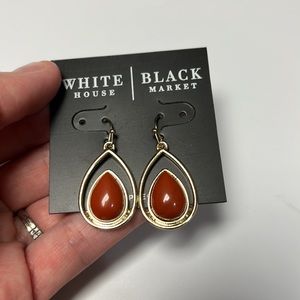 White House Black Market Red Jasper Drop Earrings